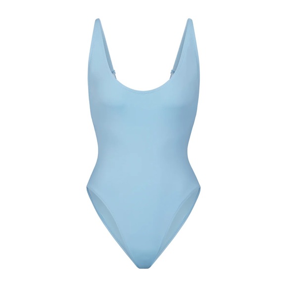 🔥NWT 🩵LIMITED EDITION SKIMS Swim Scoop Neck One Piece 🩵🩵🩵 - Picture 1 of 12